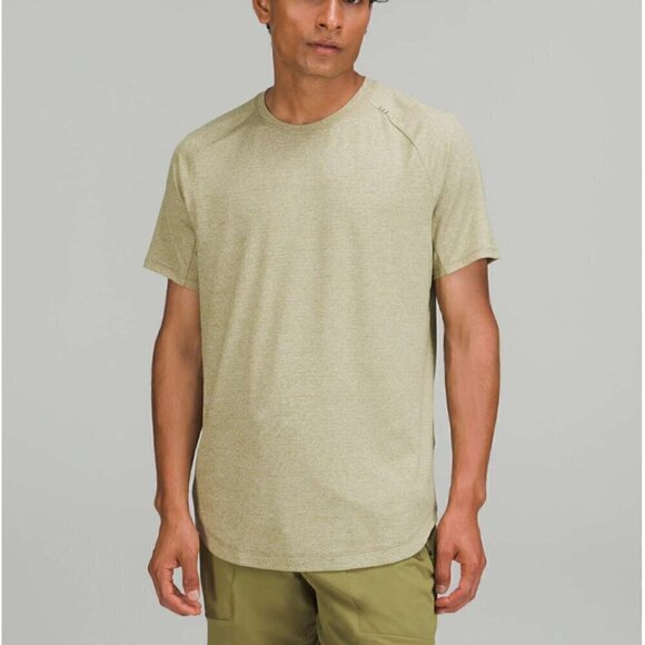 Lululemon Drysense Training Short Sleeve Shirt Heathered Bronze Green - Picture 1 of 8